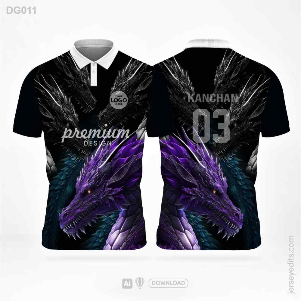 Black and Grey Jersey design DG011