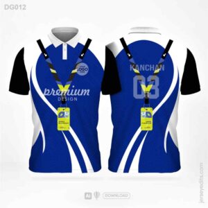 Navy and White Jersey design DG012