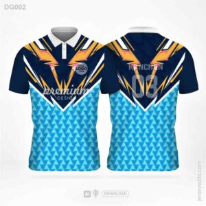 Cyan and Black Jersey design DG002