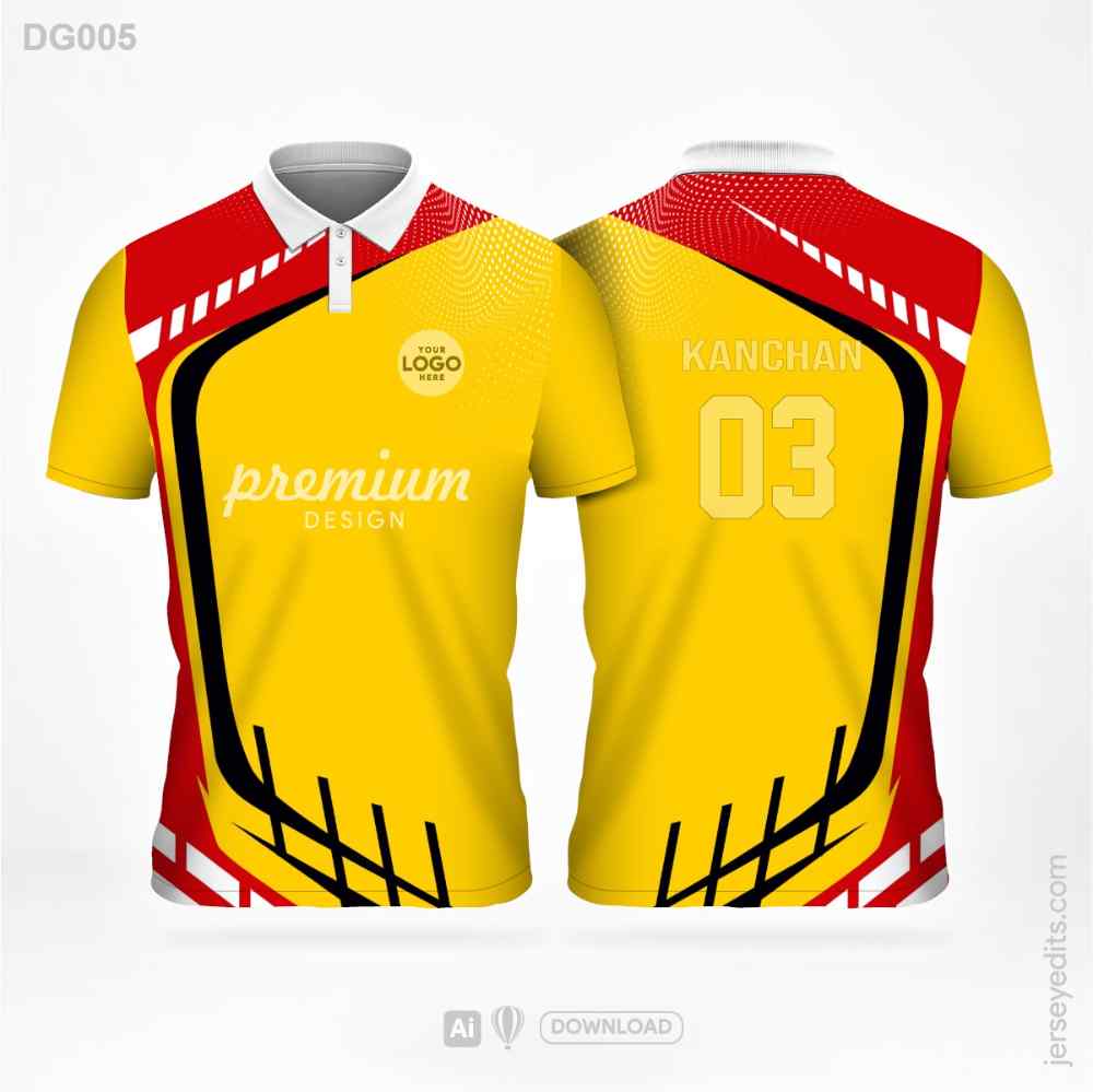 Orange and Red Jersey design DG005