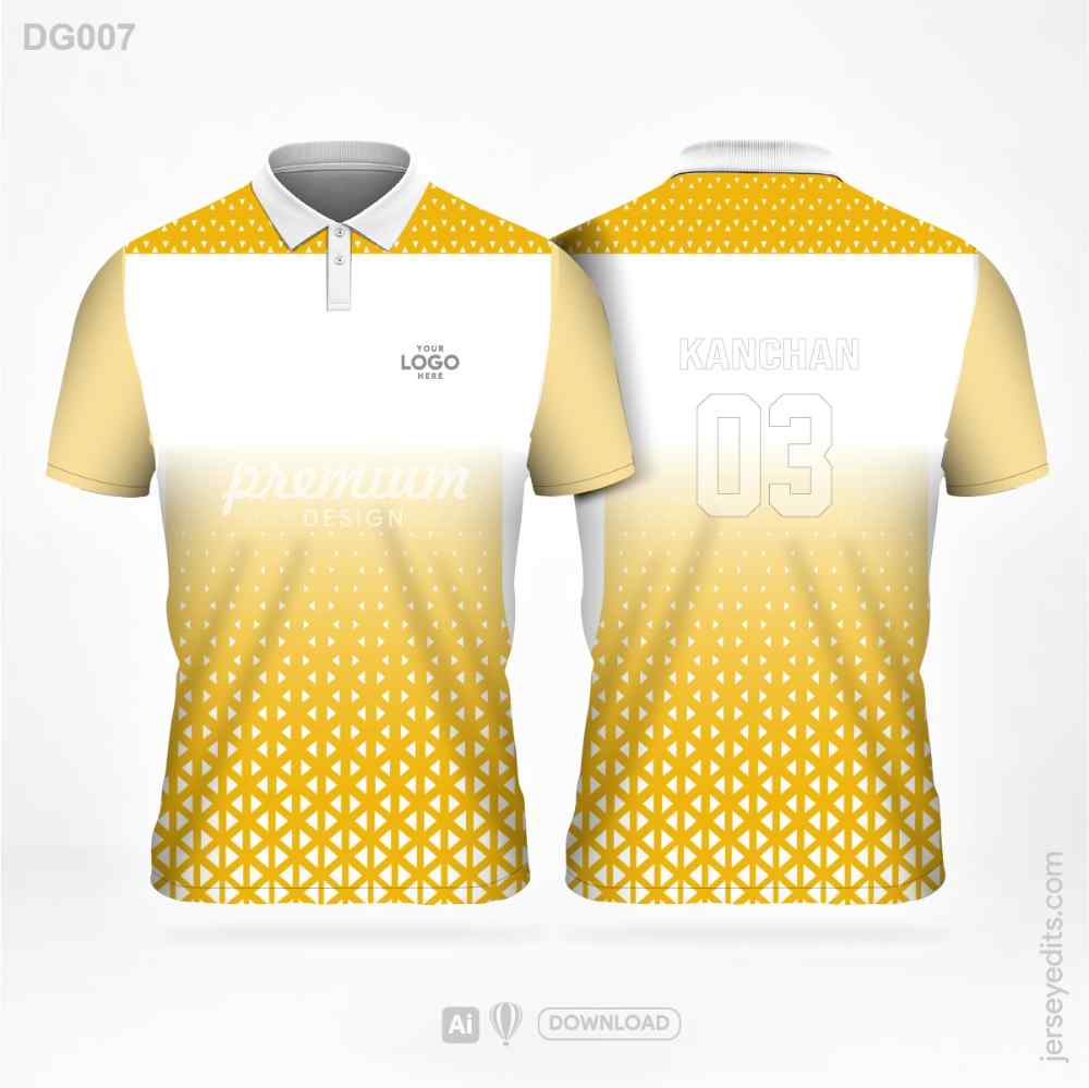 White and Orange Jersey design DG007