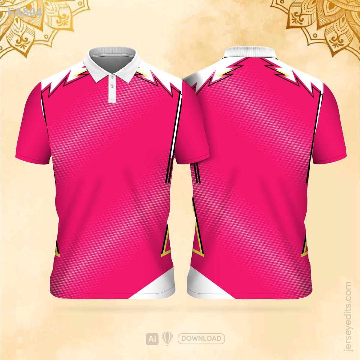 Vibrant pink festival jersey design