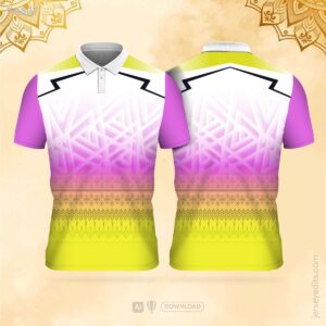 yellow and purple festival jersey design