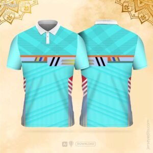 Turquoise blue festival jersey design