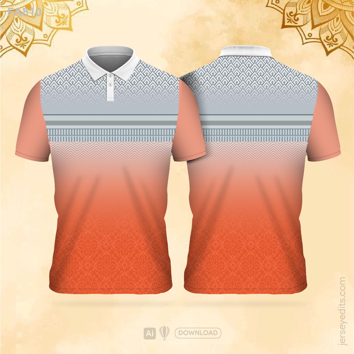 Orange and green festival jersey design