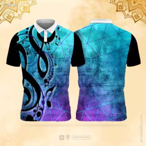 Teal and black festival jersey design