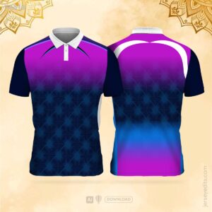 Purple-and-blue festival jersey design