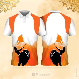 White and orange festival jersey design
