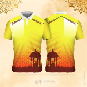 Mandap silhouette festival jersey design