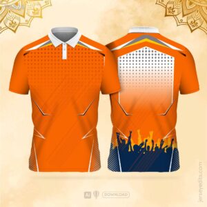 Orange and white festival jersey design