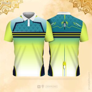 Green and white festival jersey design