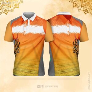 Orange and grey festival jersey design