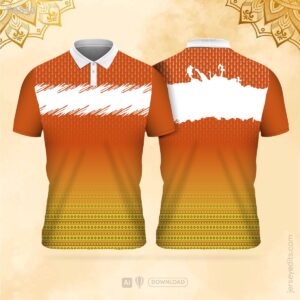 Orange brushstroke festival jersey design