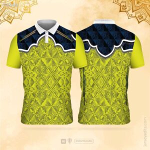Green and navy blue festival jersey design
