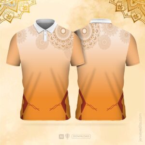 Orange-white gradient festival jersey design