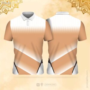 Orange geometric striping festival jersey design