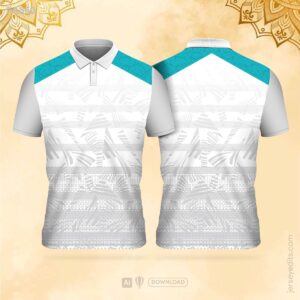 Teal accent striping festival jersey design