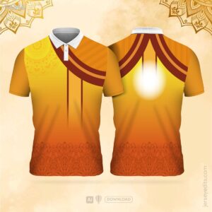 Yellow and orange festival jersey design