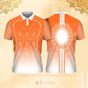 Orange mandala festival jersey design