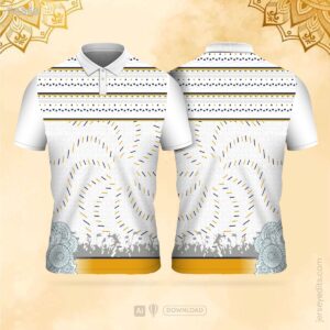 Yellow tribal-pattern festival jersey design
