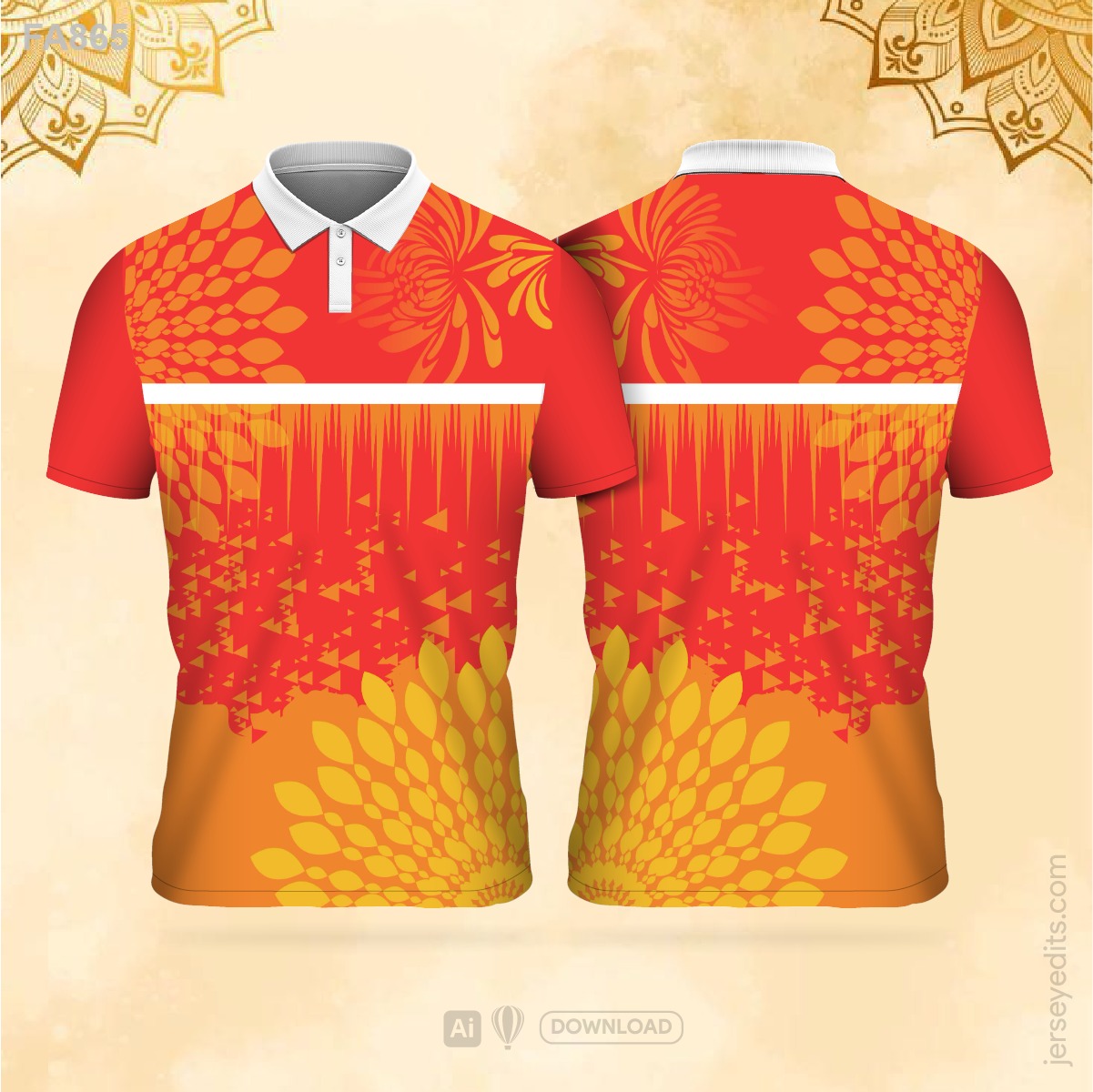 Red and orange festival jersey design