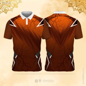 Orange and brown festival jersey design