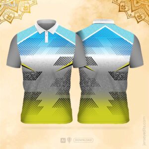 Grey and yellow-green festival jersey design