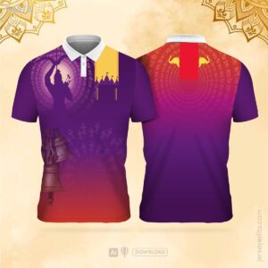 Purple and red festival jersey design